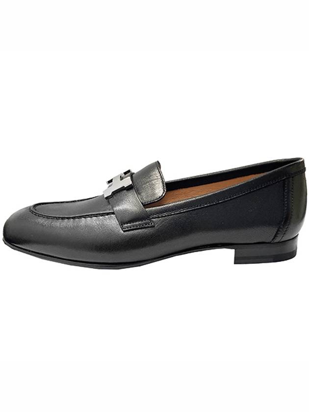 Paris Loafers Goatskin Palladium Noir - HERMES - BALAAN 2