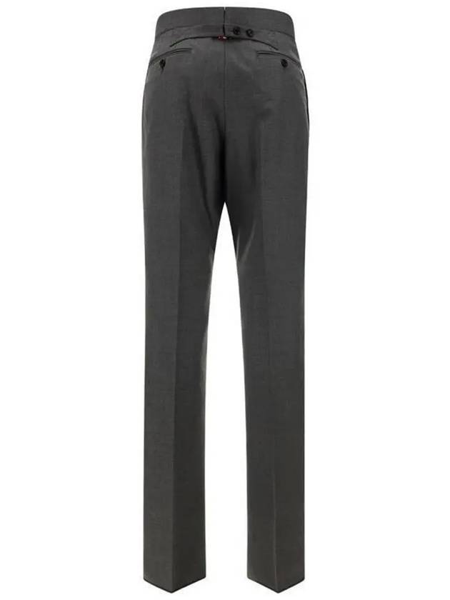 Super 120S Twill Classic Backstrap Trouser Pants Dark Grey - THOM BROWNE - BALAAN 4