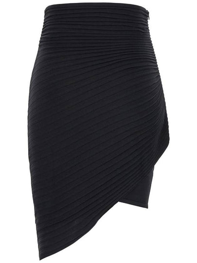 Black Asymmetric Miniskirt In Pleated Fabric Woman - PHILOSOPHY DI LORENZO SERAFINI - BALAAN 2