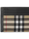 Vintage Check Money Clip Card Wallet Beige Black - BURBERRY - BALAAN.