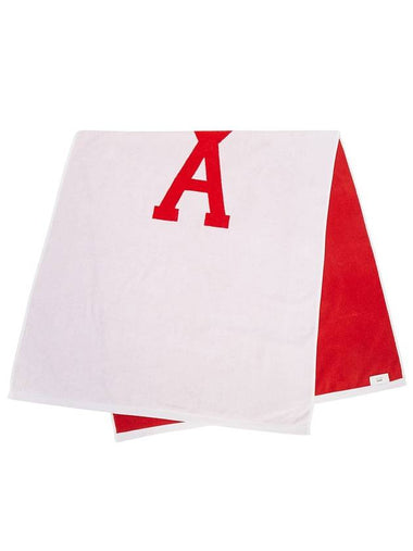 Heart Logo Double Sided Beach Towel White Red - AMI - BALAAN 1