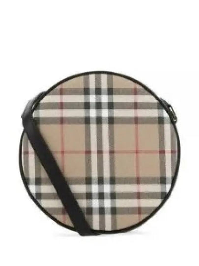 Lewis Check Pattern Round Cross Bag Beige - BURBERRY - BALAAN 2