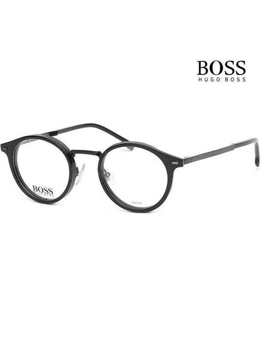 Eyewear Round Titanium Eyeglasses Black - HUGO BOSS - BALAAN 2