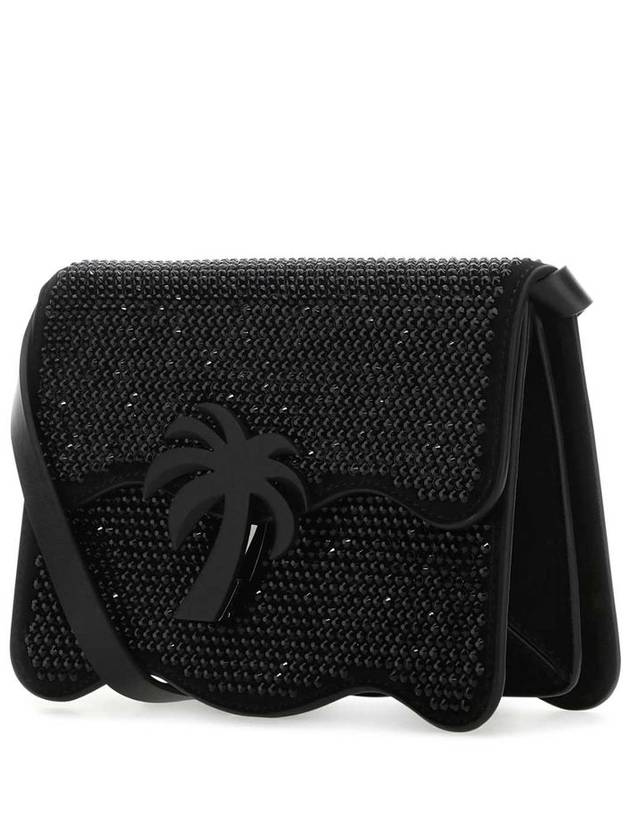 Women's Rhinestone Logo Buckle Cross Bag Black - PALM ANGELS - BALAAN 3