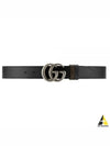 GG Marmont Reversible Leather Belt Black Brown - GUCCI - BALAAN 2