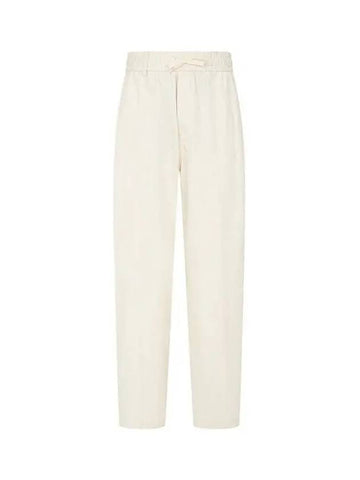 Men s Wide Cotton Banding Pants Light Beige 270308 - EMPORIO ARMANI - BALAAN 1