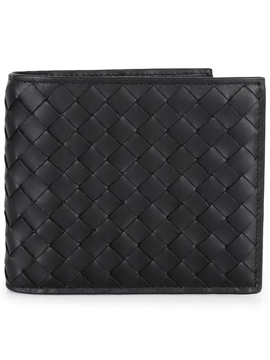 Intrecciato Weaving Half Wallet Black - BOTTEGA VENETA - BALAAN 2