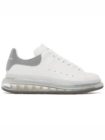 Bubble platform sole gray scotch logo heel tab leather sneakers - ALEXANDER MCQUEEN - BALAAN 1