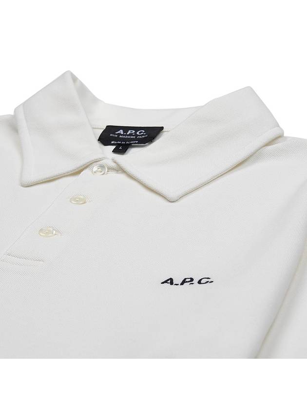 Austin Embroidery Logo Polo Shirt White - A.P.C. - BALAAN 4