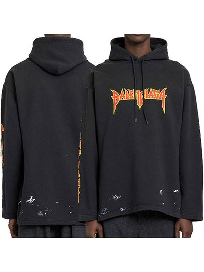 Logo Printed Hoodie Black - BALENCIAGA - BALAAN 2