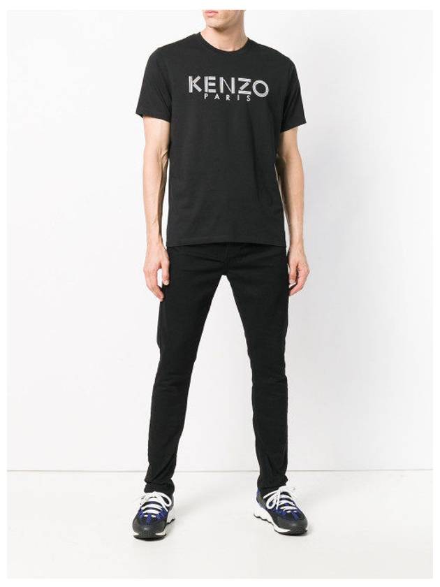 Kenjo Logo Black Cotton TShirt F005TS0924SG - KENZO - BALAAN 4