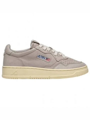 Women's Medalist Goatskin Low Top Sneakers Grey - AUTRY - BALAAN 1