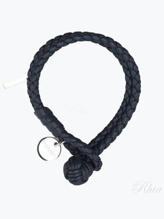 Intrecciato Double Weaving Bracelet Navy - BOTTEGA VENETA - BALAAN 2