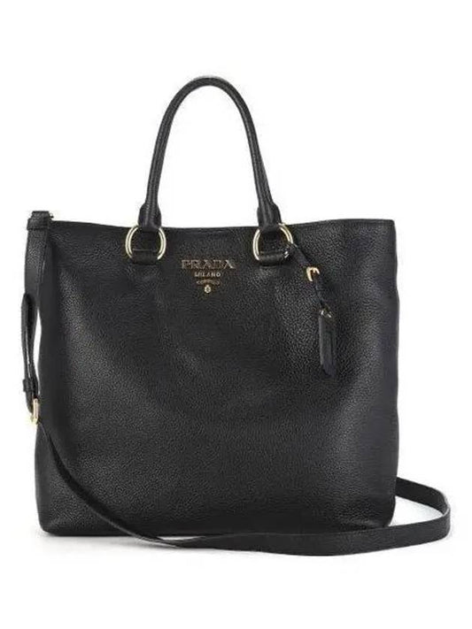 Vitello Phoenix Tote Bag Black - PRADA - BALAAN 2