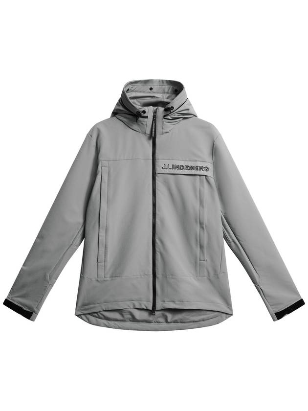 Men's Glenn Softshell Zip-Up Hoodie Night Owl - J.LINDEBERG - BALAAN 1