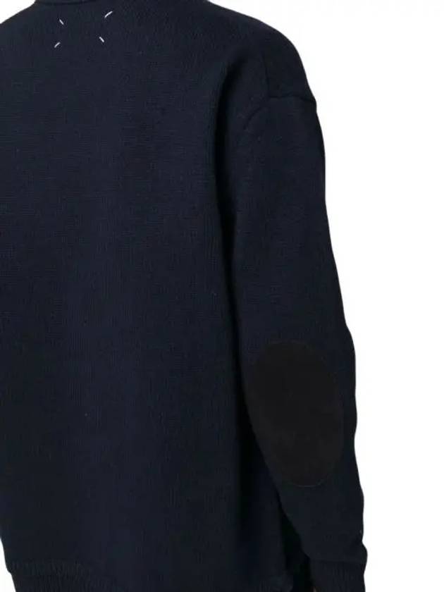 Elbow Patch Cardigan Navy - MAISON MARGIELA - BALAAN 5