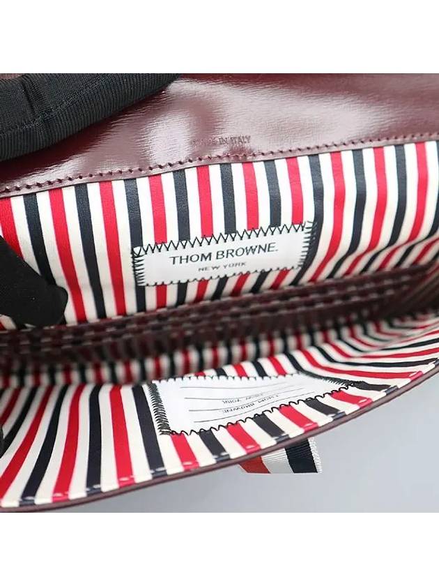 FAC020A Burgundy Fold Over Clutch Key - THOM BROWNE - BALAAN 6