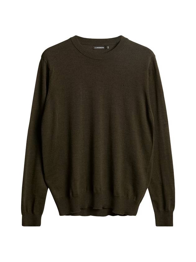 Men's Keane Crew Neck Merino Sweater Forest Green - J.LINDEBERG - BALAAN 2