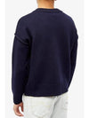 De Coeur Logo Wool Cardigan Night Blue - AMI - BALAAN 5