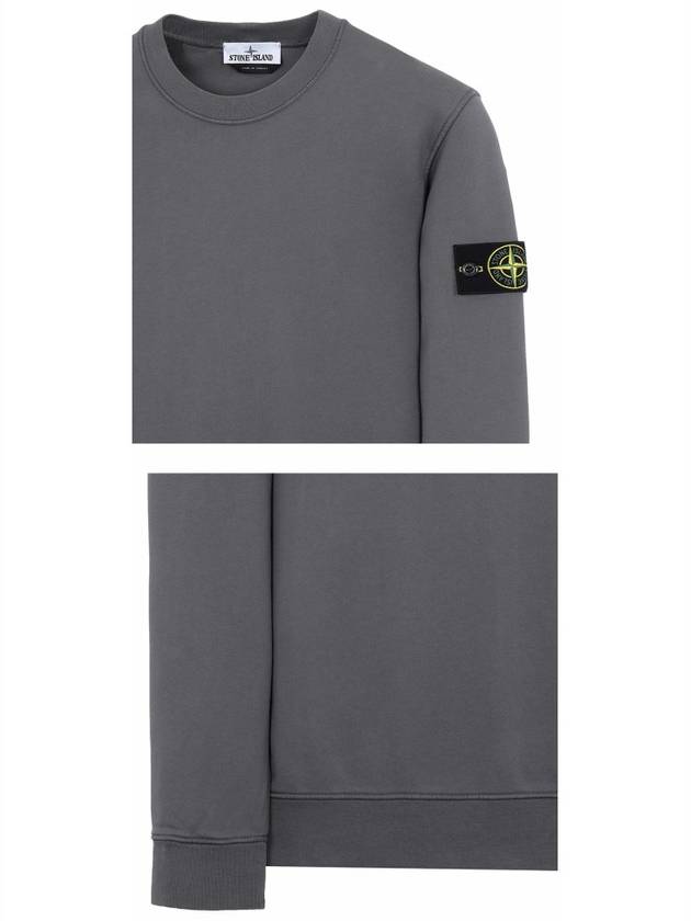 Men's Wappen Patch Sweatshirt Dark Grey - STONE ISLAND - BALAAN 6