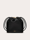 V Logo Pouf Drawstring Small Shoulder Bag Black - VALENTINO - BALAAN 4