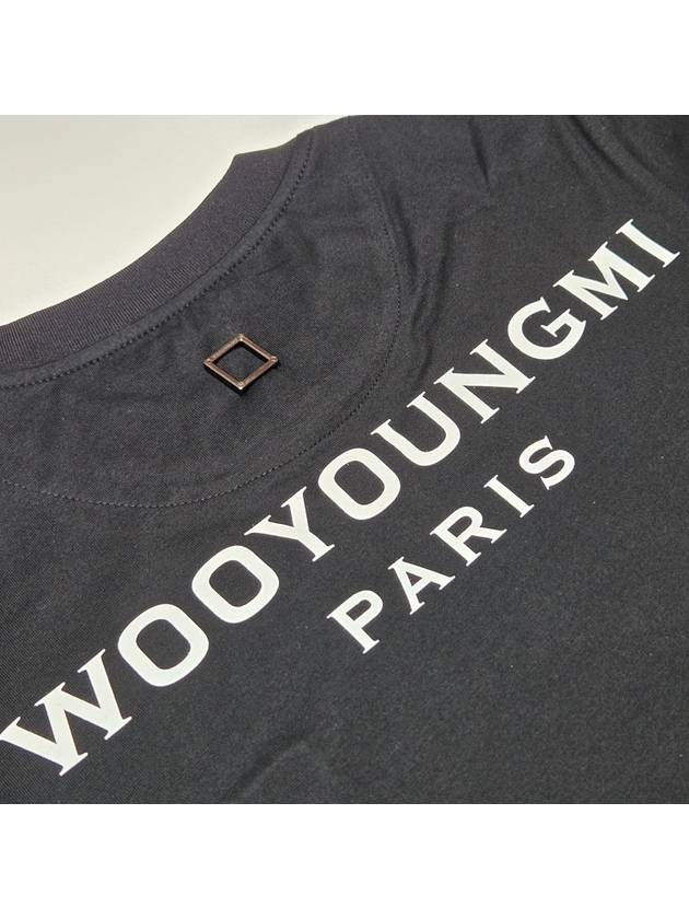 Back Logo Cotton Short Sleeve T-shirt Black - WOOYOUNGMI - BALAAN 8