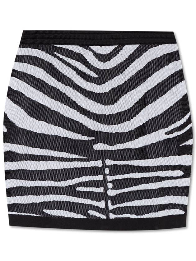 Balmain Animal Print Skirt, Women's, Black - BALMAIN - BALAAN 1