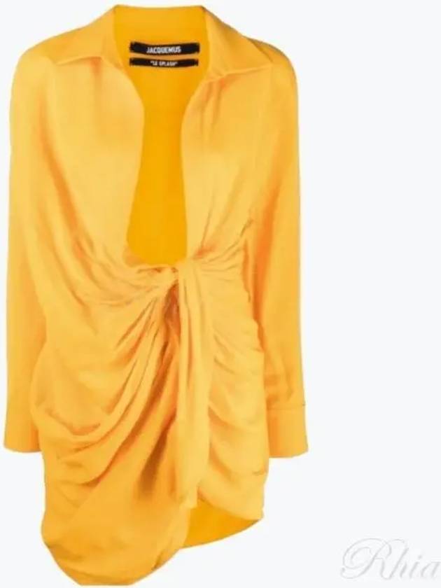 Women's La Robe Bahia Short Dress Yellow - JACQUEMUS - BALAAN 2