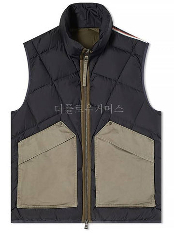 Men's ZEM Goose Down Padding Vest Navy 1A001 20 595A9 778 - MONCLER - BALAAN 1