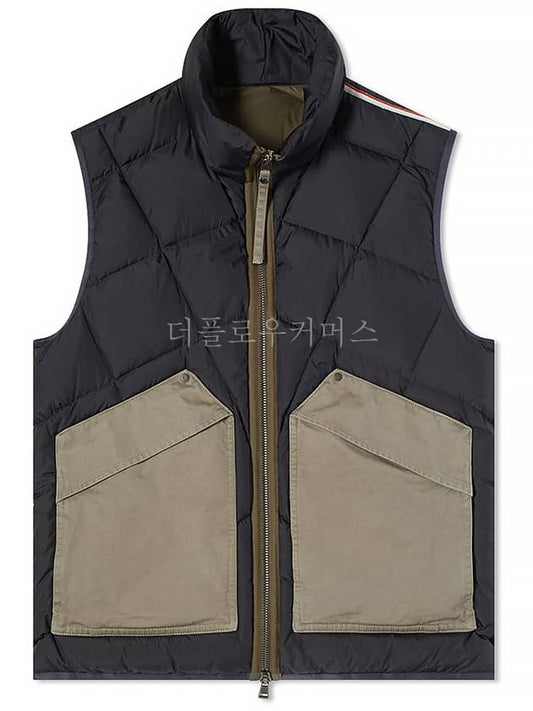 Men's ZEM Goose Down Padding Vest Navy 1A001 20 595A9 778 - MONCLER - BALAAN 1