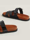 Chypre Calfskin Sandals Black - HERMES - BALAAN 6