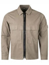 Organic Gabardine Over Long Sleeve Shirt Walnut - CP COMPANY - BALAAN 2