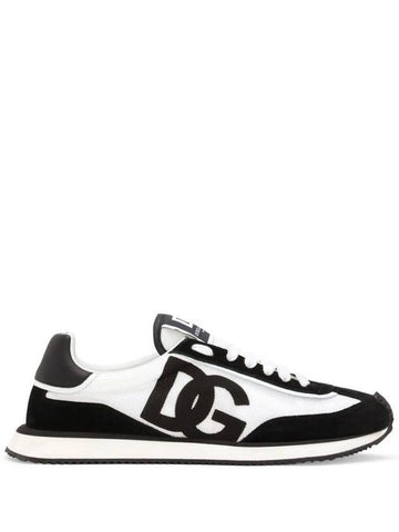 Dolce & Gabbana Suede And Mesh Dg Cushion Sneakers Shoes - DOLCE&GABBANA - BALAAN 1