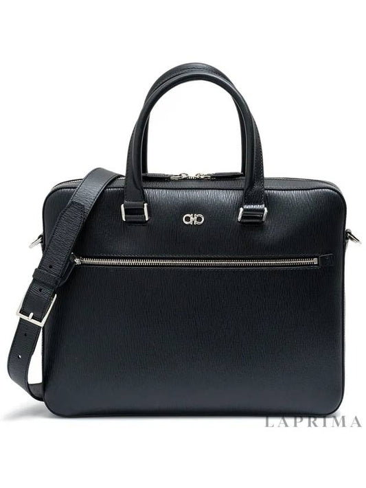 Gancini Business Bag Black - SALVATORE FERRAGAMO - BALAAN 2