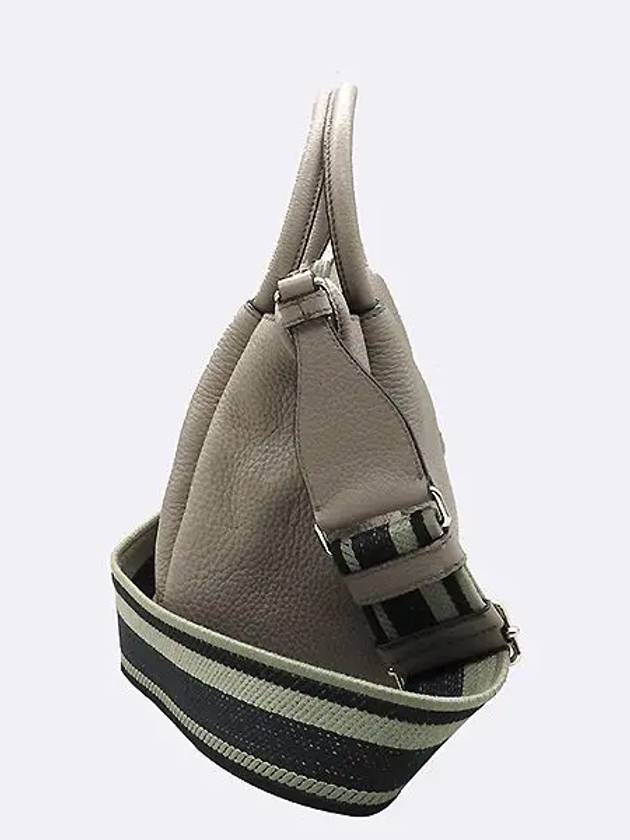 1BC145 Soft Vitello Dino Silver Logo Small Tote Bag Shoulder Strap 2WAY - PRADA - BALAAN 3