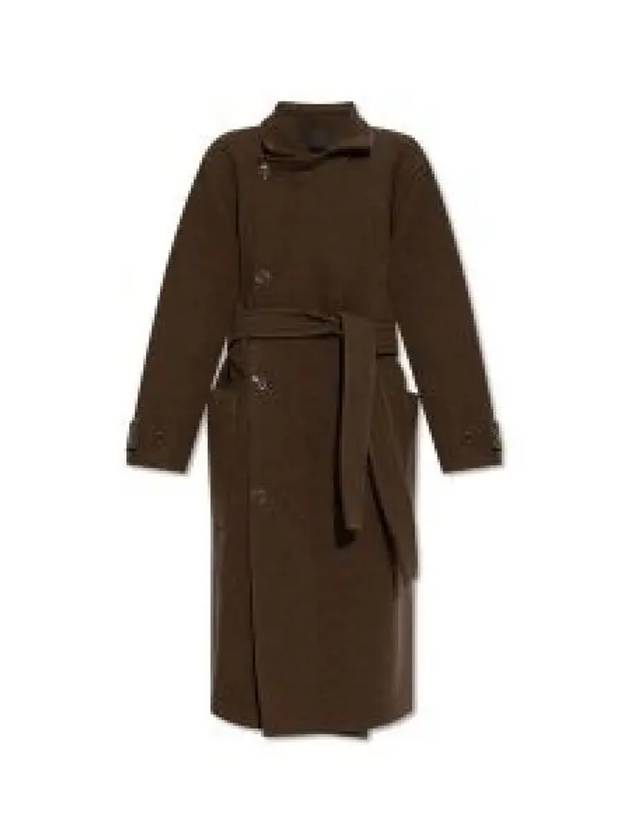 Wrapped Belted Single Coat Brown - LEMAIRE - BALAAN 2