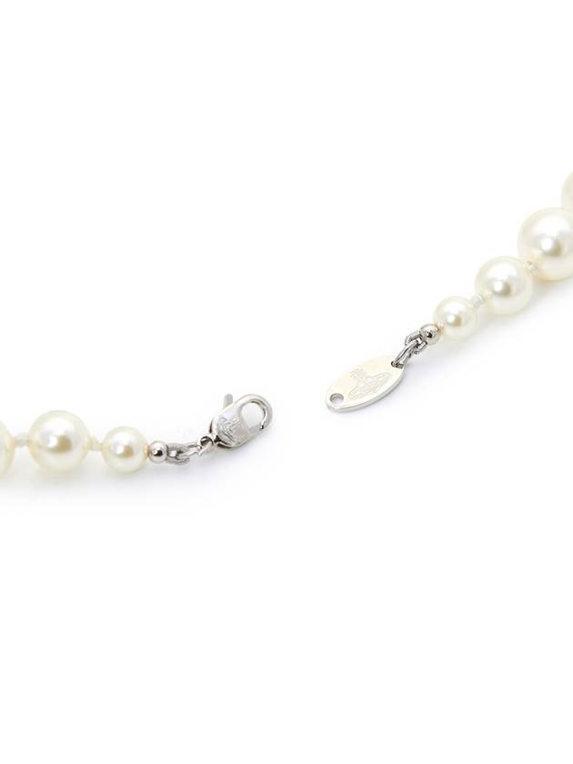 One Row Pearl Bas Relief Necklace Silver - VIVIENNE WESTWOOD - BALAAN 5