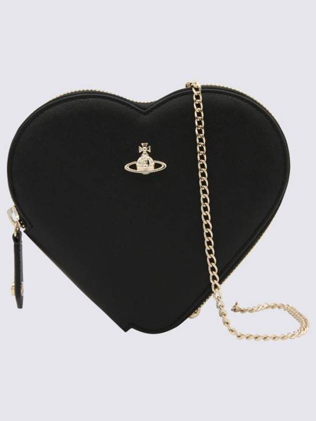 ORB Logo Heart Cross Bag Black - VIVIENNE WESTWOOD - BALAAN 1