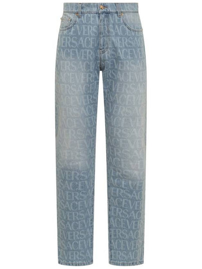 Denim Straight Pants 1007837 1A076611D380 Light Blue - VERSACE - BALAAN 2