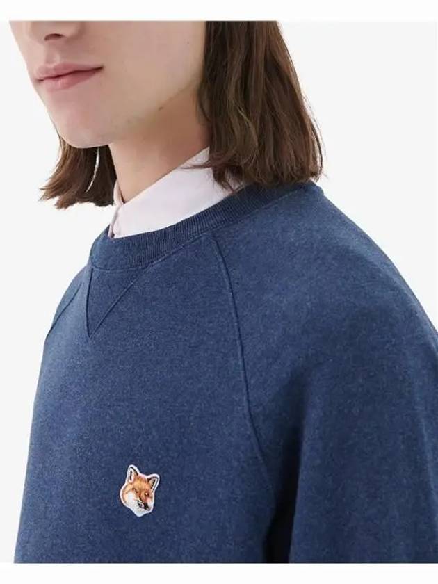 Fox Head Patch Classic Sweatshirt Navy Melange - MAISON KITSUNE - BALAAN 5