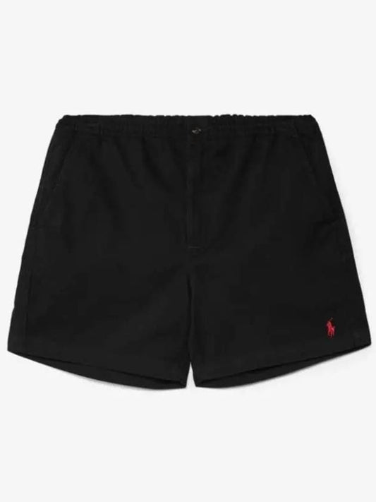 Men's Embroidered Pony Prepster Shorts Black - POLO RALPH LAUREN - BALAAN 2