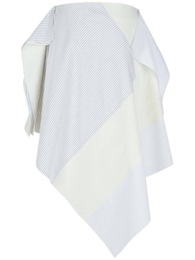 JW Anderson 'Patchwork' White Cotton Skirt - JW ANDERSON - BALAAN 3