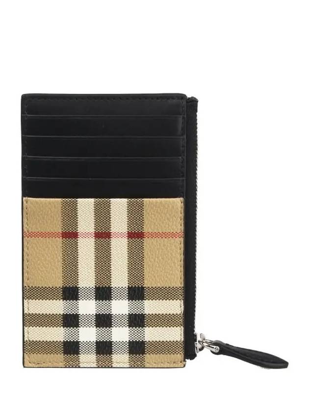 Check Zipper Card Wallet Beige - BURBERRY - BALAAN 2