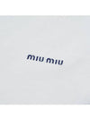 Logo Print Cotton Short Sleeve T-shirt White - MIU MIU - BALAAN 4