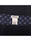 Recycled Polyester From England With Love Skinny Scarf Night Sky Poplin Blue - MULBERRY - BALAAN 7