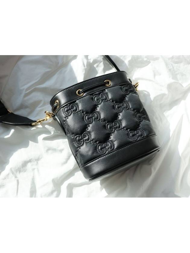 GG Matelasse Leather Bucket Bag Black - GUCCI - BALAAN 3