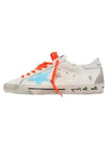 Men's Lettering Silver Tab Superstar Low Top Sneakers White - GOLDEN GOOSE - BALAAN 2