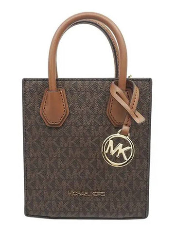 MK Mercer Extra Small Cross Bag 35T1GM9C0I BROWN - MICHAEL KORS - BALAAN 1