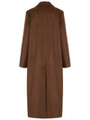 Mars double button lip pocket back slit long coat brown MARS03BR - RAMUSTUDIO - BALAAN 3