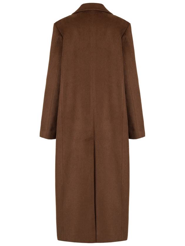 Mars double button lip pocket back slit long coat brown MARS03BR - RAMUSTUDIO - BALAAN 3